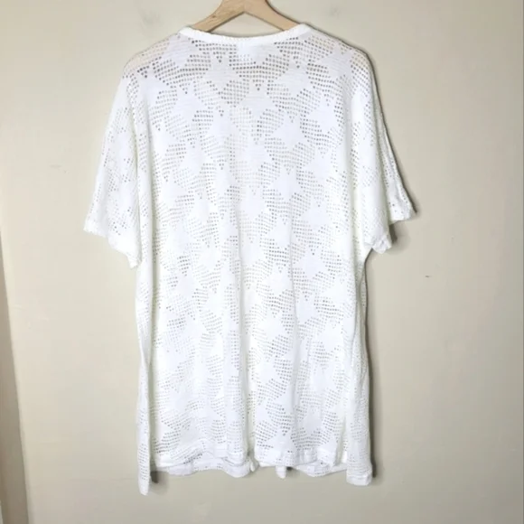 In Gear Vintage 90s Semi Sheer Button Front Swim Cover Up One Size Oversized - Picture 5 of 8